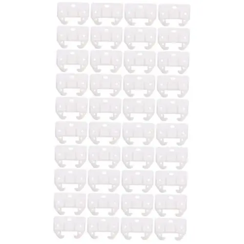 Produktbild: Housoutil 2 Sätze Schubladenschienenteile Spurführungen Austausch Der Schienenführung Schubladenführungen Schienenführung Für Möbelgleiter Riegel Für Möbelschienen Weiß Plastik 20 Stück * 2