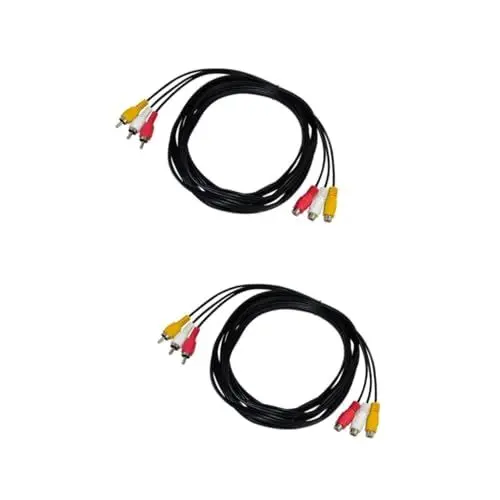 Produktbild: Housoutil 2 Stücke 3 3 Auf 3 Buchse Splitter Kabel Stereo Jack Audio Video Adapter Für Tv Vcr Dvd