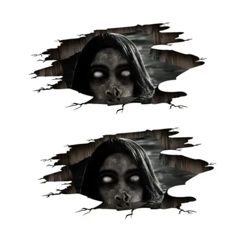 Produktbild: Housoutil 2st Halloween-aufkleber Plakataufkleber Horror-geist-aufkleber Gruselige Türaufkleber Halloween-wandtattoos Halloween-wanddekorationen Wand Kleben Decke -aufkleber Pvc