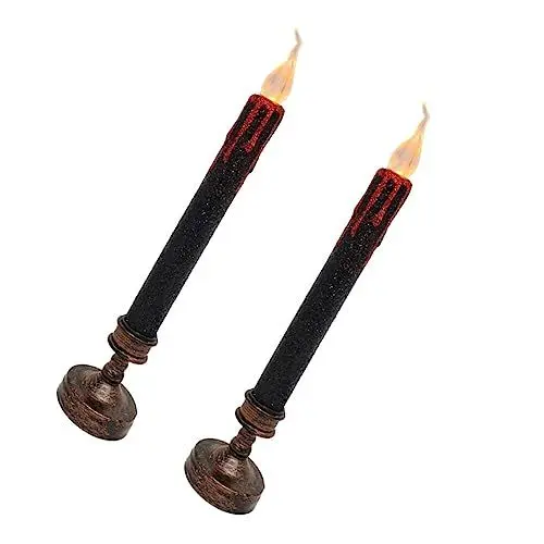 Produktbild: Housoutil 2stücke Kreative Halloween Dekorationslampen Flackernde Led Kerzenlampen Mit Hochformat Für Festliche Dekoration Und Gemütliche Atmosphäre