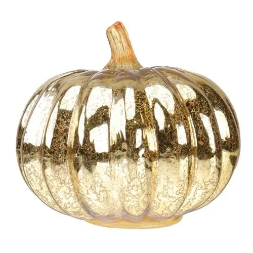 Produktbild: Housoutil 2st Kürbislaterne Aus Glas Led-kürbislicht Tischdekoration Für Weihnachten Halloween-kürbis Kürbis Nachtlichter Kürbis- Kürbislampe Aus Glas 3d Draussen Beleuchtung