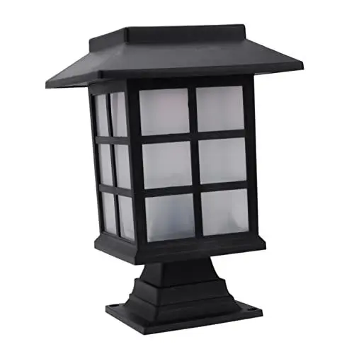 Produktbild: Housoutil 2st Post Lichter Im Freien Rasenlichter Wasserdichtes Straßenlicht Solar-gehwegbeleuchtung Antike Solarlampe Rasenlampe Für Die Einfahrt Solarleuchten Für Zaunpfosten Sonnenhut Led