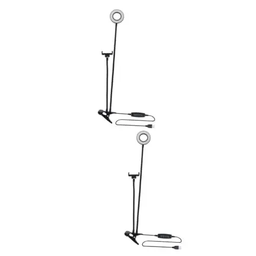 Produktbild: Housoutil 2st Schönheit Füllendes Licht Flexibles Ringlicht Für Video Lebendiges Licht Selfie-Lampe Zum Chatten USB-buchlicht Led-blitzlampe Handy-Selfie-licht Videos Erdfarben Bilden