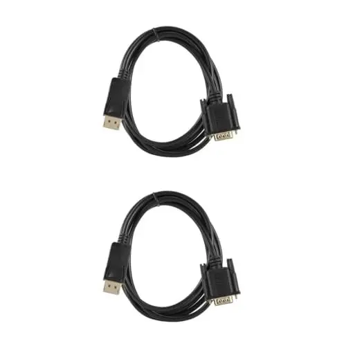 Produktbild: Housoutil 2stücke Displayport Zu Vga Kabel Hochwertiges Displayport Zu Vga Verbindungskabel Für Monitore Laptops Und Projektoren Professionelle Leicht Und Tragbar Für Lange Nutzung