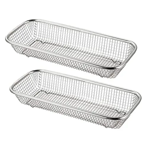 Produktbild: Housoutil 2stücke Spülmaschinenkorb Aus Multifunktionale Aufbewahrungskörbe Für Besteck Und Küchengeräte Hochtemperaturbeständig Und Langlebig Für Geschirrspülmaschine Aufbewahrung
