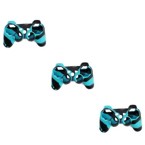 Produktbild: Housoutil 3-teiliges Controller-silikongehäuse Schwarz Vollständige Abdeckung Kratzfest Staubabweisend Stilvolles Gaming-zubehör
