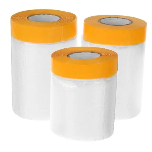Produktbild: Housoutil 3 Rollen Staubdichter Film Abdeckfolie Malen Lackklebstoff-schutzfolie Auto Klebeband Malerschutzfolie Abdeckfolie Für Automobile Schützende Plastikfolie Transparent Sport
