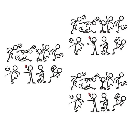 Produktbild: Housoutil 3 Sätze Tretende Wandaufkleber Wandtattoo Abziehen Und Aufkleben Wandaufkleber Für Kinderzimmer Autoaufkleber Sport-vinyl-wandtattoos Wandtattoo Hause Fußball Aufkleberwand Student
