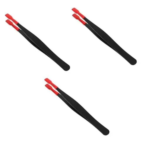 Produktbild: Housoutil 3 Stück Stempelpinzette Augenbrauenpinzette Aufkleberapplikator Wimpernpinzette Hobbypinzette Fotopinzette Münzpinzette Stempelapplikatorpinzette Bastelpinzette