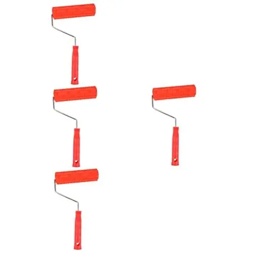 Produktbild: Housoutil 4 Stück Griff Wandbürstenwerkzeug Wanddekoration Werkzeug Gummi Malrolle Gummi-Farbroller Rändelwerkzeug Malwerkzeuge Pinsel Farbroller Wanddekoration dekorative Texturwalze Mini