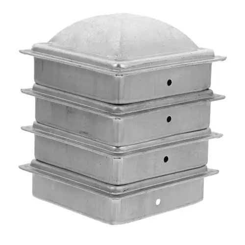 Produktbild: Housoutil Zaunpfosten-unterteil 4er-pack Zaunpfostenkappen Aus Metall Wetterfest Einfach Zu Installieren Für Gartenzäune