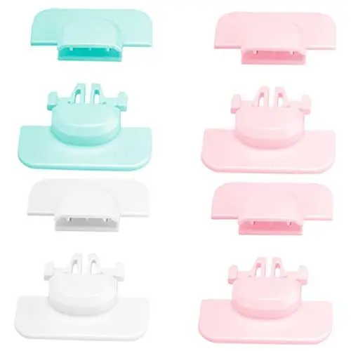 Produktbild: Housoutil 4 Stücke Baby Kühlschrank Schlösser Kleinkind Schrank Schlösser Für Kühlschrank Tür Einfach Installieren Kindersichere Sperre Zufällige Farbe