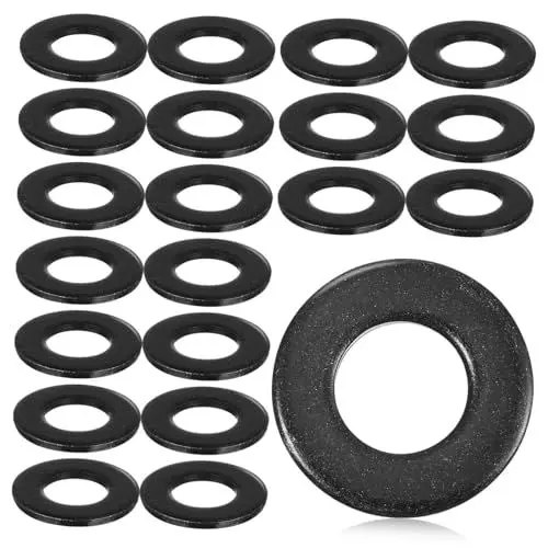 Produktbild: Housoutil 50er-pack Unterlegscheiben Aus Edelstahl 304 Runde Flache Unterlegscheiben für Bolzen und Schrauben Metall-flachscheiben-set Hardware-dichtung Geeignet für Den Bau