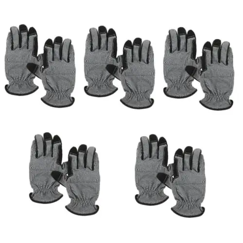 Produktbild: Housoutil 5 Paar Schutzhandschuhe Für Arbeiter Handschuhe Für Gartenarbeit Arbeitshandschuhe Outdoor Sporthandschuhe Schnittfeste Handschuhe Rutschfeste Handschuhe Pflanzhandschuhe