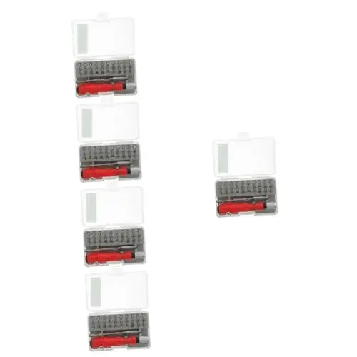 Produktbild: Housoutil 5 Sätze Eingestellt Schraubenzieher set Schmuck-Kits Akkuschrauber Computer-Toolkit Brillenset Bohrer Schraubendreher repair kit шуруповёрт Handy einstellen Gläser 45# Stahl