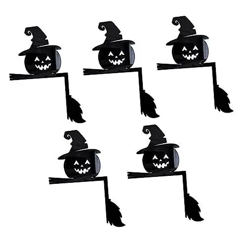 Produktbild: Housoutil 5st Kürbis-schalter-aufkleber Halloween-tür Schmuck Schöne Aufkleber Halloween-fenster Haftet Halloween Party Aufkleber Für Die Wand Halloween-wandaufkleber Wandtattoos Dekor Acryl