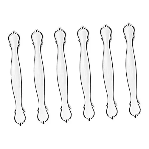 Produktbild: Housoutil 6st Schubladengriff Ersatz-schrankknopf Schranktür Königlicher Schrankgriff Schrankknöpfe Schrankgriffe Griffknöpfe Küchentürgriffe Ring Weiß Aluminiumlegierung Dekorativer Schrank