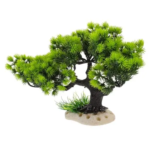 Produktbild: Housoutil Aquarium-Bonsai-Baum-Ornament Künstliche Kiefer für Aquarium- Realistische Elegante Miniatur-Dekoration
