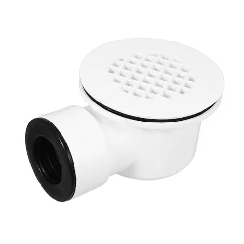 Produktbild: Housoutil Bodenablauf Abflussrohr Für Den Duschraum Duschablaufsockel Mit Niedrigem Profil Perforiertes Abflussrohr Waschbecken-duschabfluss Mit Niedrigem Profil PVC-duschwanne Weiß Abs