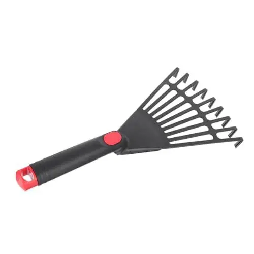 Produktbild: Housoutil Kunststoffrechen Für Den Garten Laubbesen Handgrubber Kleiner Rechen Mit Stiel Für Blumenbeet
