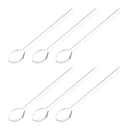 Produktbild: Housoutil Glaslöffel Rühren Glas Löffel: Latte Macchiato Löffel Set Einzeln Verpackt Mischen Löffel zum Kaffee Teezuckerbar Party Rühren Besser Geeignet