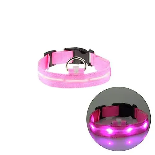 Produktbild: Housoutil Hundehalsband Haustier-leuchthalsband Sicherheits- -hundehalsbandlicht 7 Farbmodi Blinkendes Leuchtendes Kreisförmiges Halsband