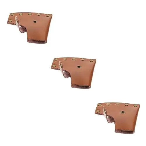 Produktbild: Housoutil Halfter 3 Stück Mit Hackholster Schützendes Verstellbares Camping-Leder-Sicherheitsmesser Beil Im Freien Axtschutz Outdoor-Beile Essentials Braune Hülle Für T-Kopf-Zubehör