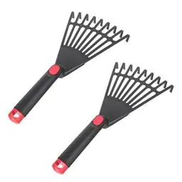 Produktbild: Housoutil Handrechen 2 Pflügen Landwirtschaftlichen Hof Bequeme Reinigung Schreddern Von Erde Für Outdoor Gartenarbeit Lager Latex Handrechen Für Blätter