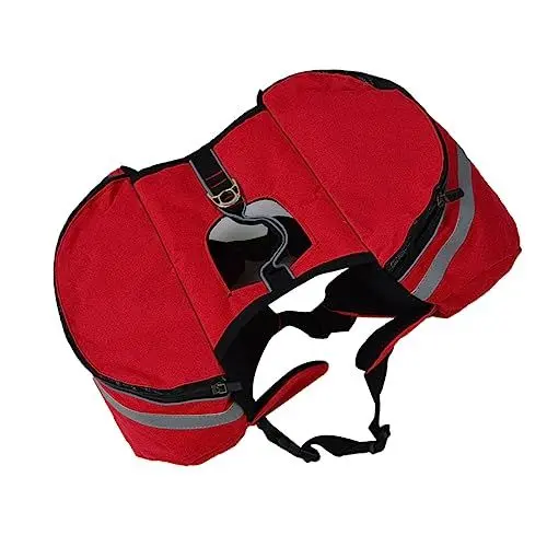 Produktbild: Housoutil Hunde Rucksack Dog Backpack Hunde transporttasche Dog Carrier Backpacks Kleiner Hunderucksack Haustier Geschirr Hund satteltasche Camping Rucksack für Hunde Gurt Hundetasche Reisen