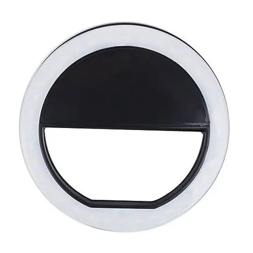 Produktbild: Housoutil Ringlicht Für Handy Selfie LED Fotolicht Mit 7 Volt Batterie Tragbare Ringlampe Für Fotografie Und Videoaufnahmen Perfekt Für Und Vlogs
