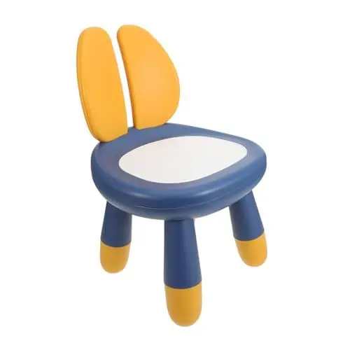 Produktbild: Housoutil Niedlicher Stuhl für Jungen und Mädchen Herbststuhl Kunststoff-hocker mit Rückenlehne für Kleinkinder Tragbarer Kleiner Hocker für Jungen und Mädchen Kindergartenhocker