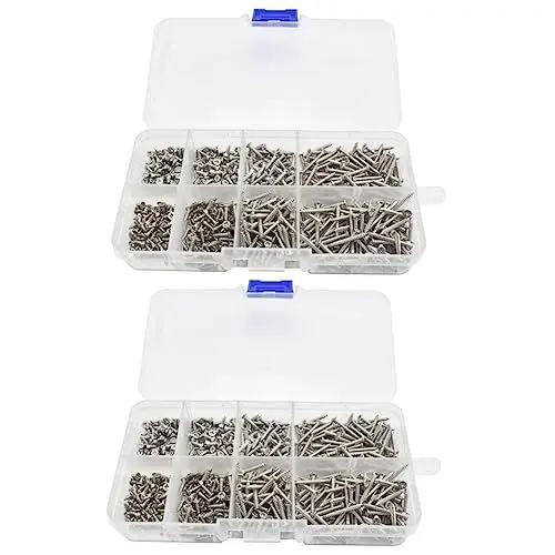 Produktbild: Housoutil 2 Sets Kreuzschrauben-sortiment-kit Flache Selbstschrauben Für Wandschränke Holzschrauben Aus Kohlenstoffstahl