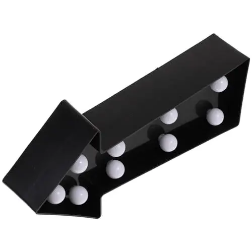Produktbild: Housoutil 3D Pfeilzeichen Licht, Pfeilzeichen Licht LED, Schwarz Kunststoff Pfeilzeichen Geformt Zeichen, Pfeilzeichen Neonschild