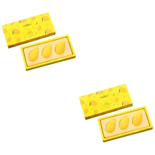Produktbild: Housoutil Make-up-Tool 6 Stk Mango Beauty Ei Werkzeug Trockenes Pulver Träne Make-up-Puff