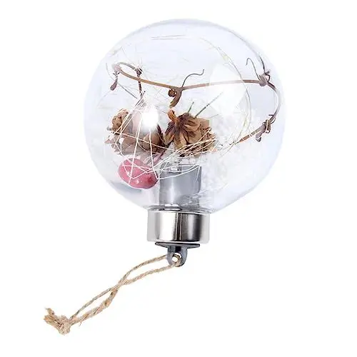 Produktbild: Housoutil Ornamente Weihnachtsdekoration Weihnachtsgeschenke Led-Nachtlicht Weihnachtslampe Dekorationen Hängende Kugeln Licht Weihnachtsbaumlicht 8 Cm Glühbirne Weihnachtsbaumbeleuchtung
