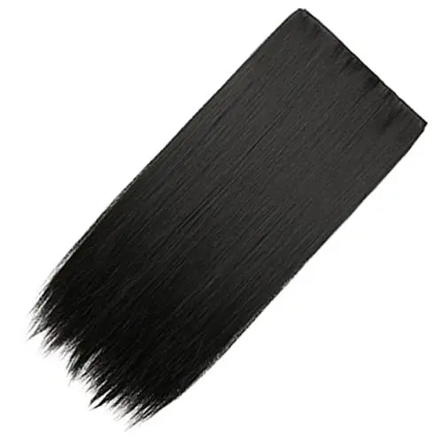 Produktbild: Housoutil 55 Cm Haarverlängerungen Für Damen Glatte Haarteile Natürlicher Look Synthetisches Haarteil Haarspangen Für Frauen Wiederverwendbar Hochtemperaturseide