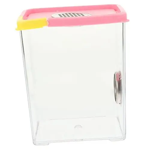 Produktbild: Housoutil Transparente Futterbox Haustierzaun Tarantel-zuchtfall Vogelspinnengehege Springender Spinnenlebensraum Lebensraumkäfig Für Eidechsen Spinnenterrarium Schnecken Reptil Acryl