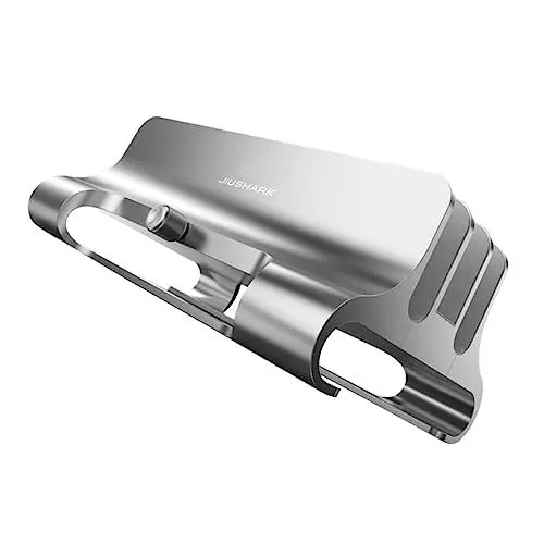 Produktbild: Housoutil Vertikale Aufbewahrung Von Notebooks Laptop-Rack Zum Aufstellen Laptop-Basis Vertikaler Laptopständer Vertikaler Laptop-halterungsständer Tablet-Basis Grey Aluminiumlegierung