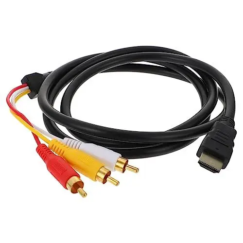 Produktbild: Housoutil Video-konvertierungskabel Videoadapterkabel Übertragungskabel Tragbares High-definition-kabel Multimediakabel Verbindungskabel Video-adapterkabel Patchkabel Abs Vergoldet Black