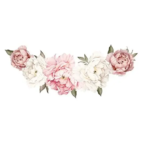 Produktbild: Housoutil Eleganter Wandaufkleber Mit Pfingstrosenmotiv Wandtattoo Für Wohnzimmer Schlafzimmer Küche Einfach Abzuziehen Und Aufzukleben Dekorative Kunst