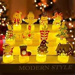 Produktbild: HOVCEH 12 Stück Weihnachten LED Teelichter, Thema Weihnachten Elektrische LED Teelichter, Teelicht Weihnachten, Weihnachtsdeko LED Kerzen für Weihnachten Dekoration, Heimdekoration, Batteriebetrieben