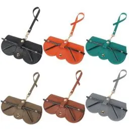 Produktbild: HOVCEH 6 Stück Mode Sonnenbrillenetui, Sonnenbrille Tasche aus weichem Leder, Portable Tragbares schlankes Brillenetui, Reiseschutzabdeckung für Brillen, Brillenetui mit Gürtelclip