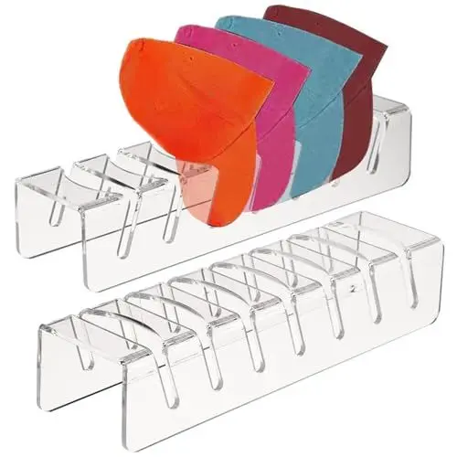 Produktbild: HOVCEH Acryl Cap Halter, Kappenhalter, Acryl Hut Organizer Multifunktion für Baseballkappen, No Installieren Hutständer für 14 Baseballkappen, Cap Halterung für Baseball Caps Display und Organizer