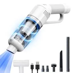 Produktbild: HOVCEH Handstaubsauger Kabellos Auto, 3 in 1 Handstaubsauger Akku, Auto Staubsauger Stark, Mini Staubsauger, USB Akkusauger Klein Auto Multifunktionaler Tragbarer für Den Auto, Haus und Tierhaare