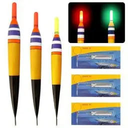 Produktbild: HOVCEH LED Posen Angeln, 3 Stück Angel Posen Set, Angelposen Leuchtposen, Angel Schwimmer Batterie, 4.3g/5.4g/5.9g Angelzubehör zum Tauchgebiet Angeln Am See, Fluss Oder Teich