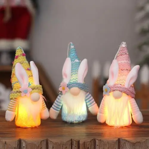 Produktbild: HOVCEH Weihnachten Deko Wichtel mit LED Licht, 3 Stück Niedliche Wichtel Licht, GNOME Figuren Weihnachten für Festliche Geschenk, Desktop Dekoration