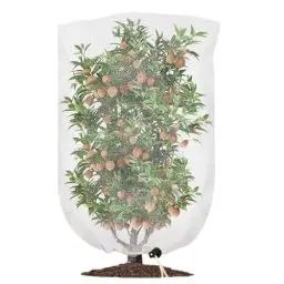 Produktbild: HOVCEH Pflanzenschutznetz, 2.4 * 2.4m Insektenschutznetz mit Kordelzug, Pflanzenschutznetz Feinmaschig, Pflanzenschutznetz Für Obstbäume, Gemüse Schutznetz Für Garten, Gemüse, Obst, Blumen