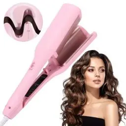 Produktbild: HOVCEH Welleneisen für Haare, Große Locken 32mm, Französischer Wellen Lockenstab, V Förmiger, Mermaid Hair Waver, Beach Waves 160°C und 220°C, Sofortiges Wellen