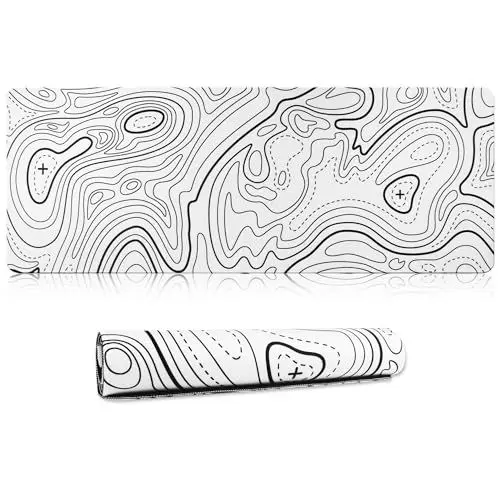 Produktbild: HoYiXi Mauspad XXL 600 x 300 x 3 mm Gaming Mausmatte, mit Anti Rutsch Gummiboden Mousepad,für Heimbüroarbeit Maus Mat 600 x 300 x 3 mm,Weiß