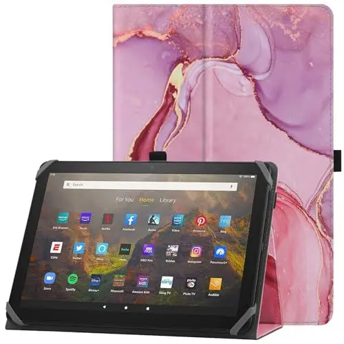 Produktbild: HoYiXi Universelle Hülle für 9-10,1 Zoll Tablette Fire HD 10 2021/2023 & Fire HD 10 Plus 2021/2023 mit Ständer und Handschlaufe Schutzhülle für 9